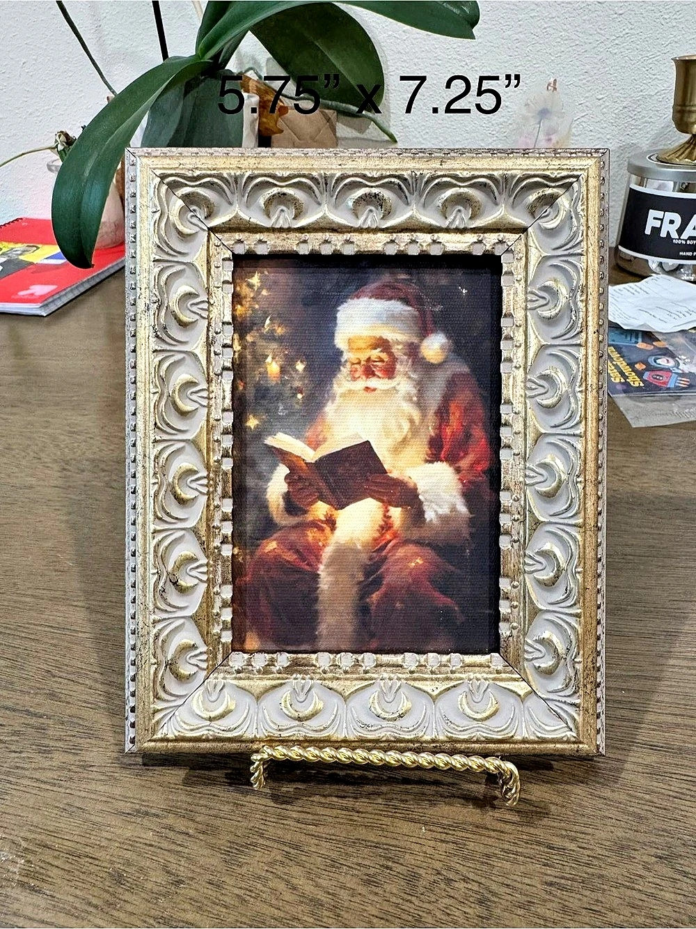 Ornate Santa Christmas holiday canvas art print